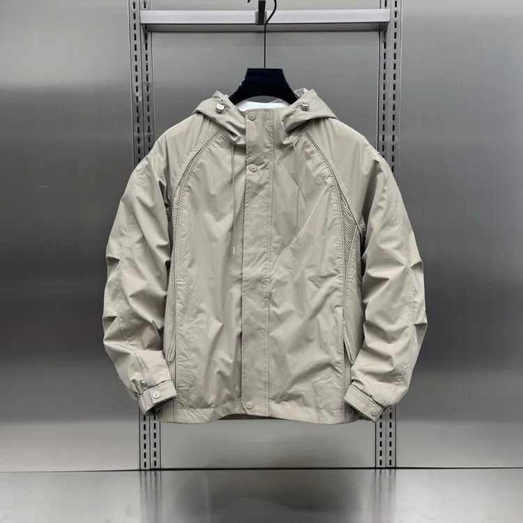 2025秋季新款男士连帽加棉夹克男款潮牌宽松户外休闲工装冲锋衣