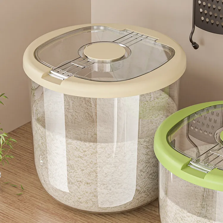 米桶家用防虫防潮密封装大容量储米箱米缸大米面粉翻盖收纳储存罐