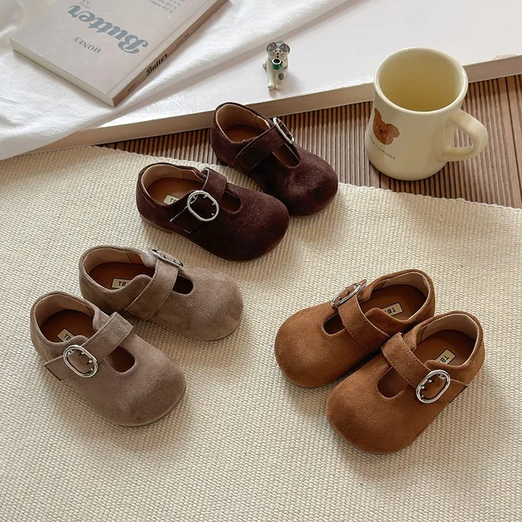 女童鞋2025秋季新款儿童公主鞋女孩软底皮鞋韩版百搭勃肯豆豆单鞋