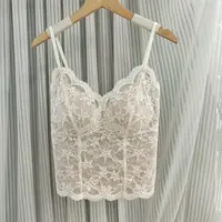 雪姐服饰「法式蕾丝美背」法式清新镂空蕾丝美背小吊带免穿内衣