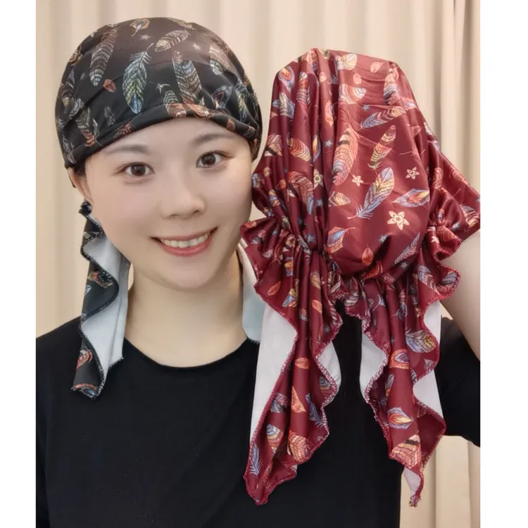 加大版飘带帽子女洋气百搭遮白发多功能海盗帽夏季
