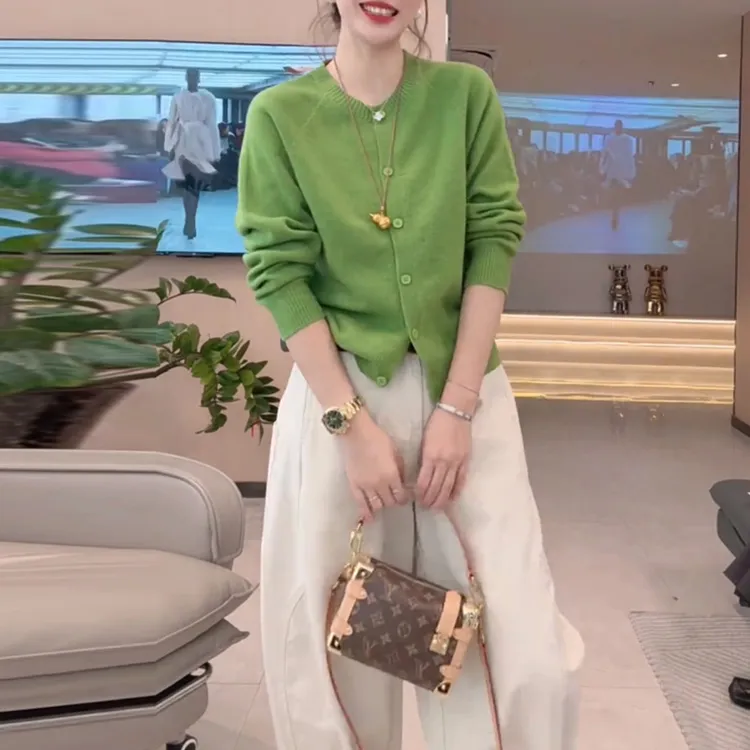 巨好看的早秋穿搭毛衣针织开衫外套女2025新款秋装女款针织衫上衣