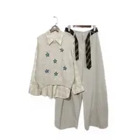 【套装】秋季时尚高档两件套设计感时装女装服装9609[XSLF]J
