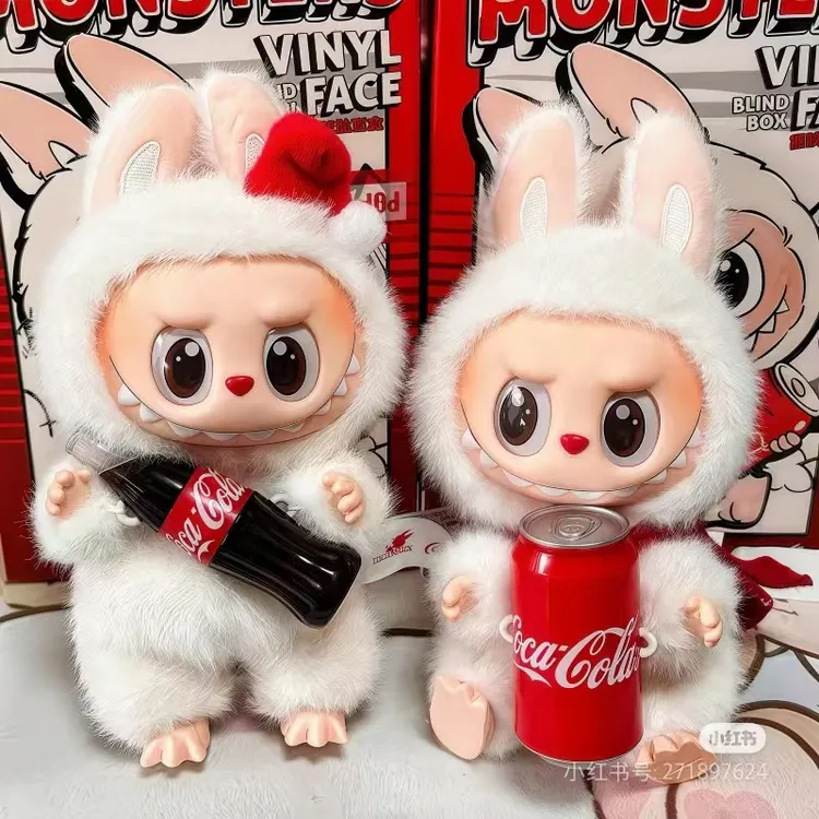 泡泡.玛特可口可乐系列搪胶脸马卡龙潮玩礼物挂件
