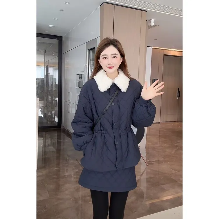 【气质翻领棉服加厚外套】小允姐姐2025新款时尚高级棉服（领可拆）