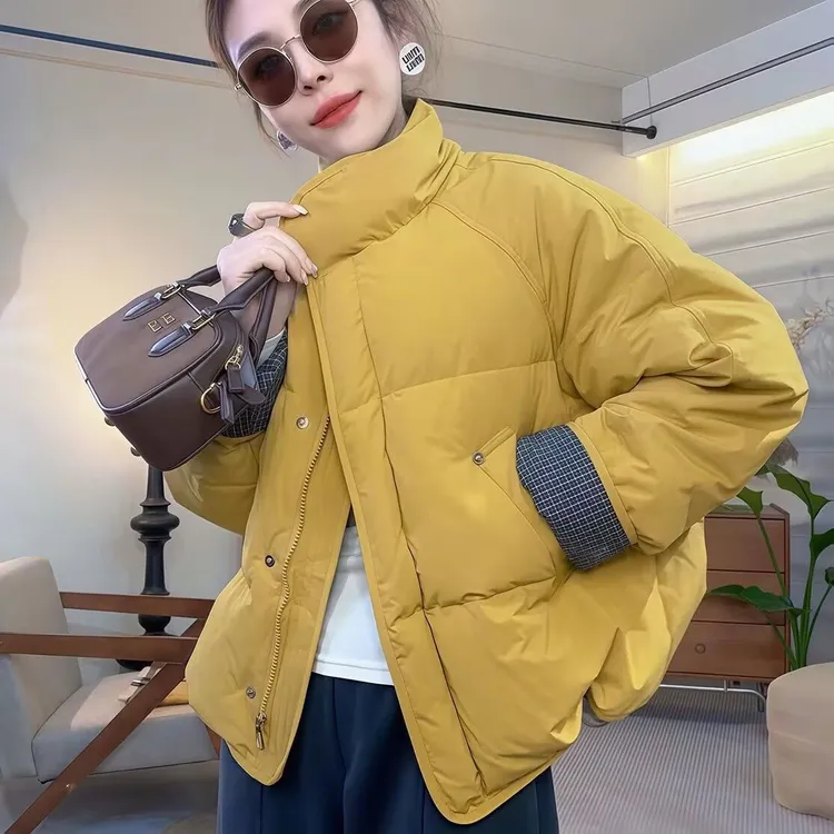 冬季新款短棉衣女韩版时尚百搭显瘦棉服长袖休闲上衣加厚保暖外套