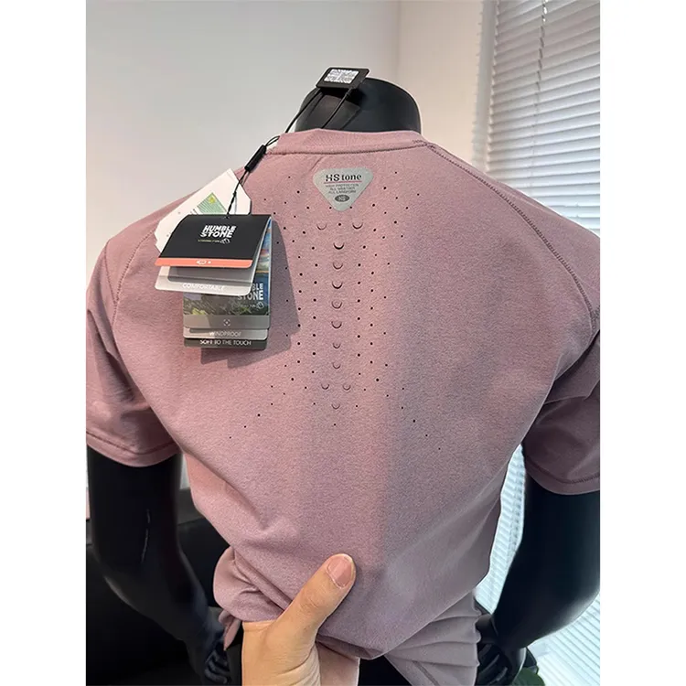 龙鳞激光打孔速干凉感短袖男款夏季美式运动健身上衣痞帅透气T恤