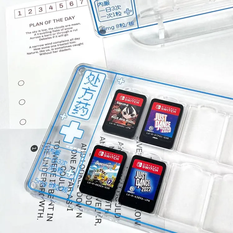 处方药盒|switch卡带谷美拍摄道具亚克力摆件二次元收纳展示架