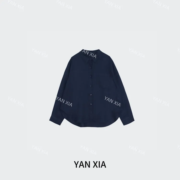 “口碑强推”  精品全净边100%亚麻衬衣24-029