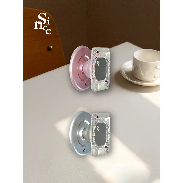 since正版原创点钻vintage小镜子手机壳气囊镜面支架磁吸