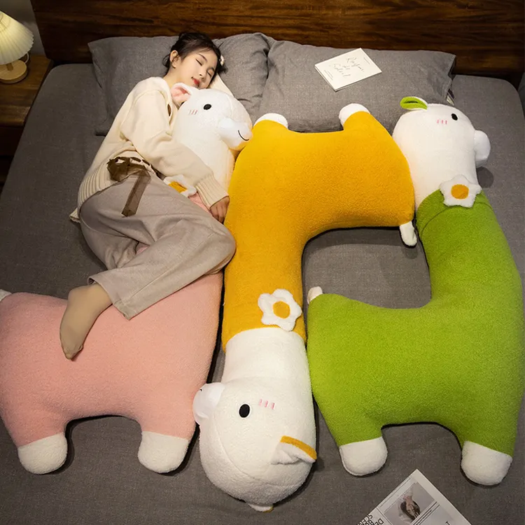 羊驼抱枕睡觉夹腿公仔大号床上抱睡布娃娃毛绒玩具女生侧睡玩偶