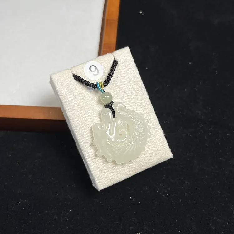 和田玉听泉同款鱼化龙吊坠尺寸约卡30mm玉质冰透水润【多样性发一】