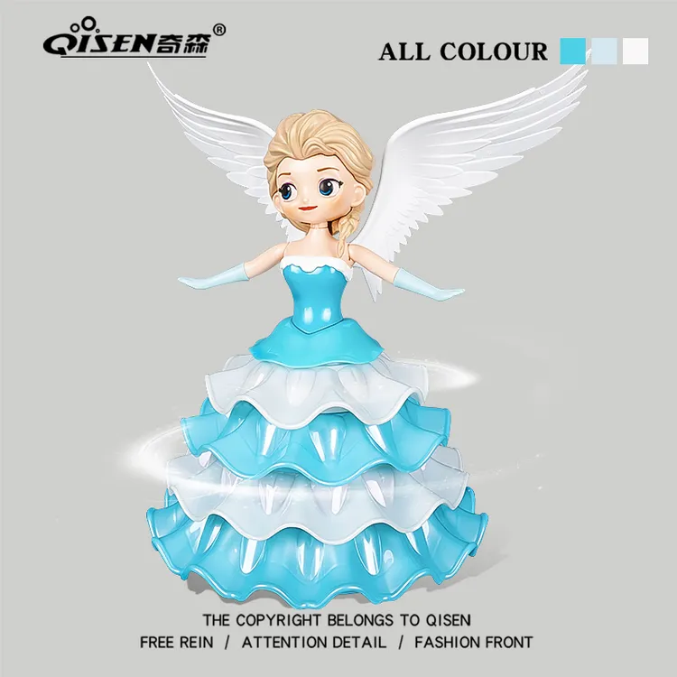 会跳舞的爱莎公主发光旋转益智玩具女孩创意解压旋转玩具2025新款