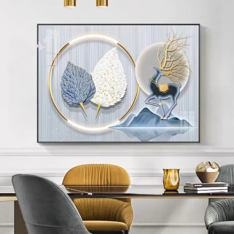 铝合金新款电表箱装饰画免打孔现代电箱轻奢装饰画电箱轻奢装饰画