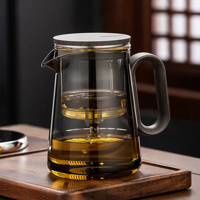 【尚明】高档高端磁吸飘逸杯茶具玻璃耐高温茶器泡茶壶泡茶专用