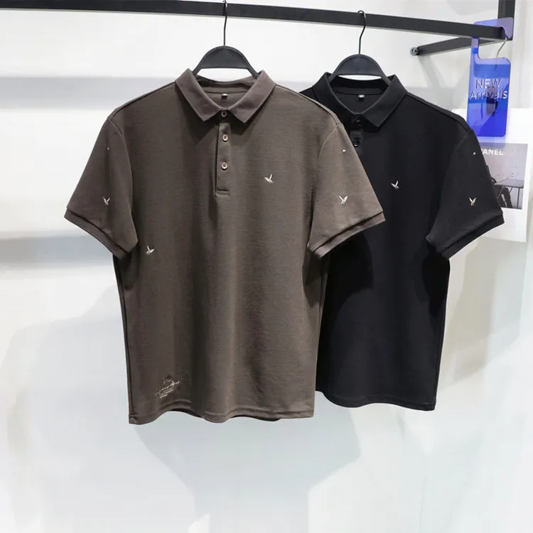 新款刺绣POLO衫时尚潮牌韩版现货秒发短袖男polo衫