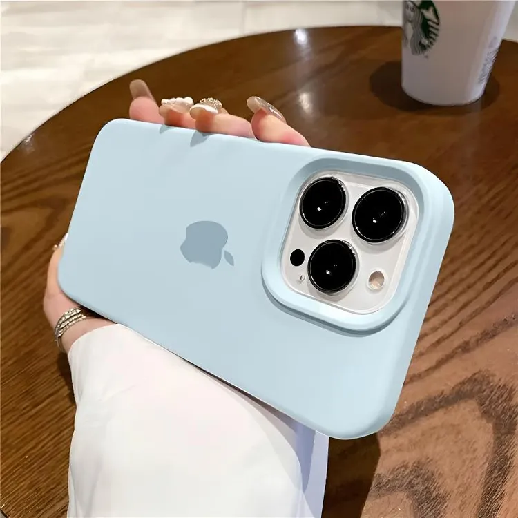 15新天蓝16Pro/12/11防摔情侣简约适用苹果14promax液态硅胶全包