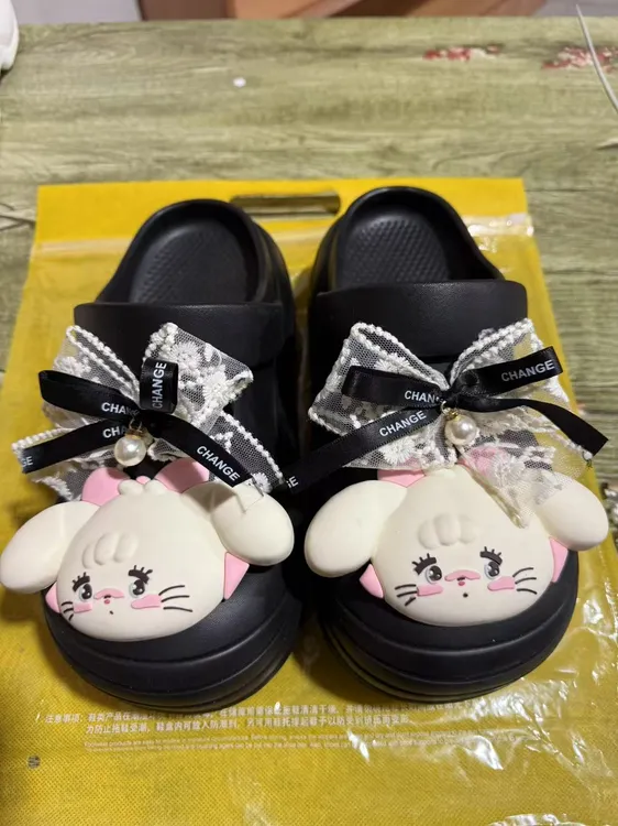 【二号时尚EVA微瑕款洞洞鞋包头卡通公主心厚底透气学生防滑不臭脚