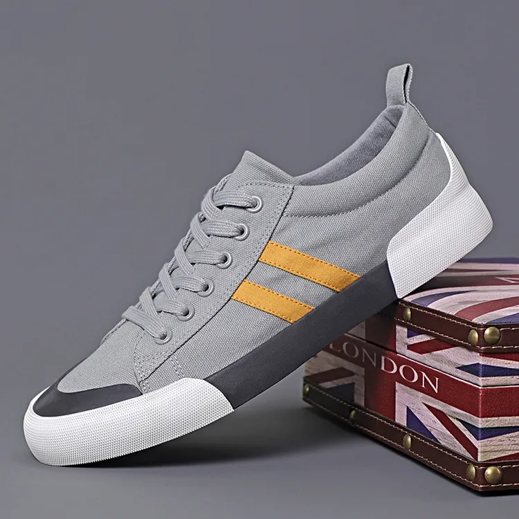 春夏新款男士帆布鞋软底透气时尚百搭板鞋低帮系带休闲布鞋019
