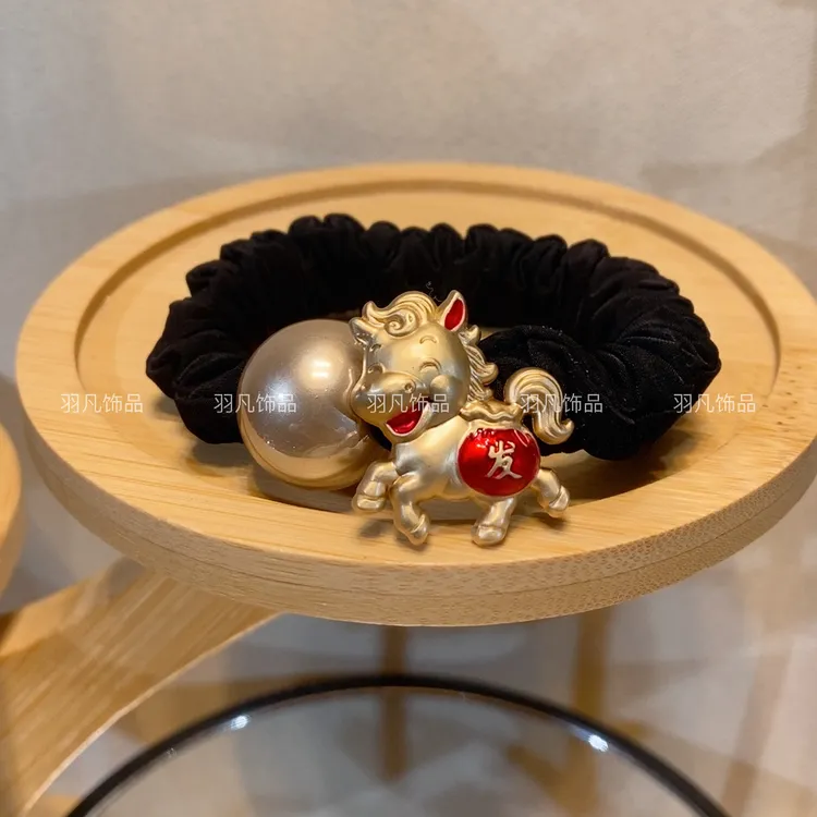 原创设计本命年发绳头绳复古宫廷日韩百搭马上有钱发圈时尚气质