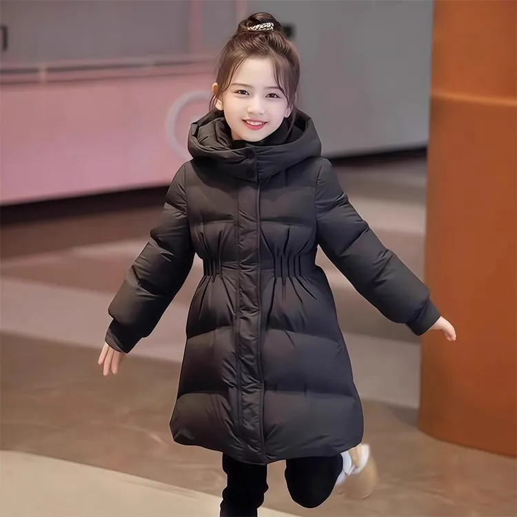 女童羽绒服冬季2025新款儿童洋气中长款冬装女大童白鸭绒保暖外套