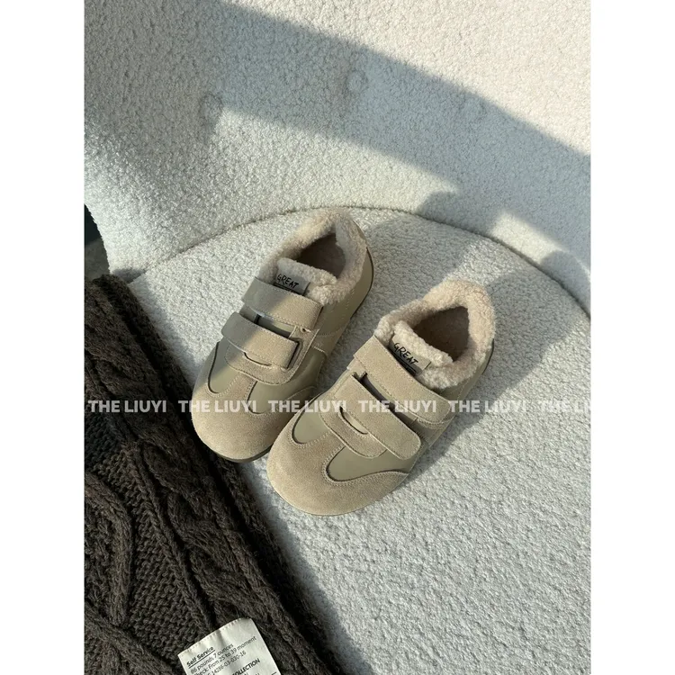 【LIUYI】保暖魔术贴毛毛面包德训鞋2898
