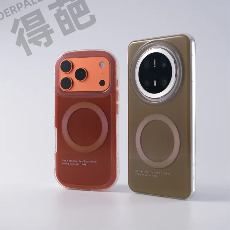 得葩冰透边框气囊苹果17promax磁吸手机壳华为mate70防摔保护P80