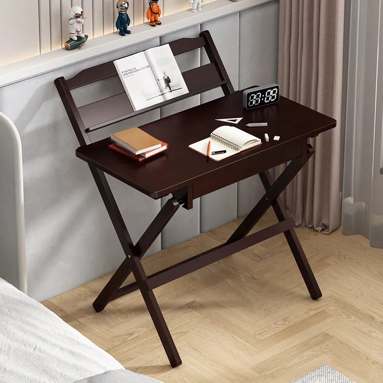 折叠书桌儿童学习桌小户型写字桌家用学生卧室书房多功能小桌子