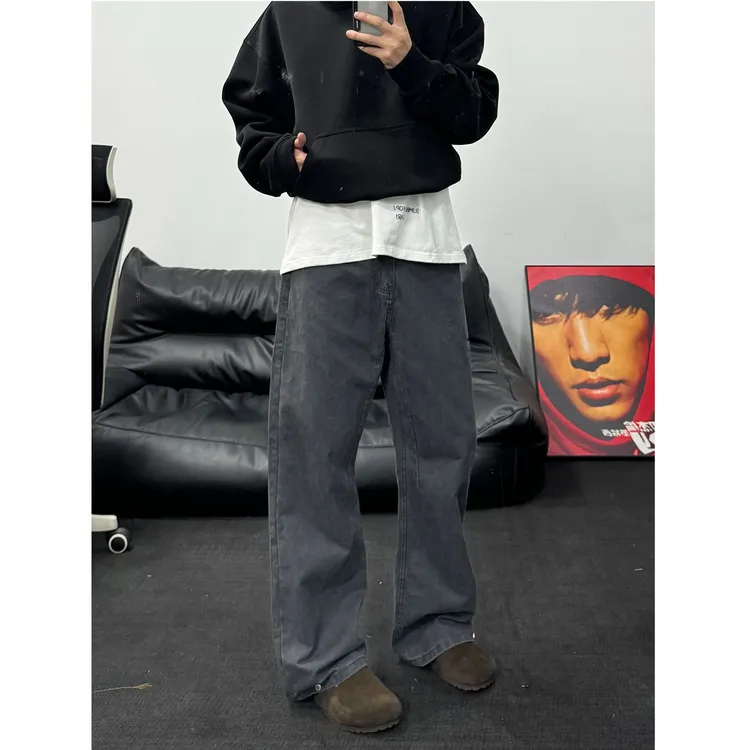 2025ss水洗直筒宽松法工裤