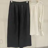 丝油重缎秋冬加厚裤子新国风女士时尚百搭