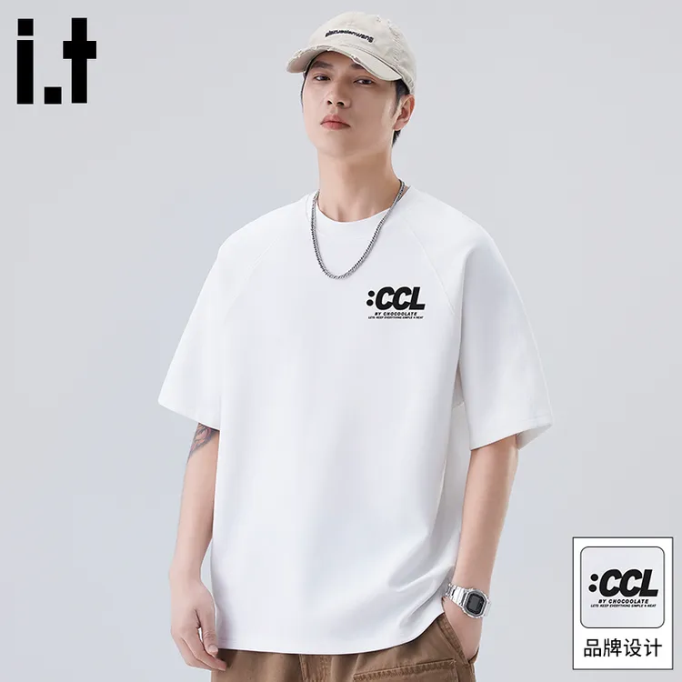 it :CHOCOOLATE2025夏季新款美式高级感宽松短袖男士白色打底衫潮