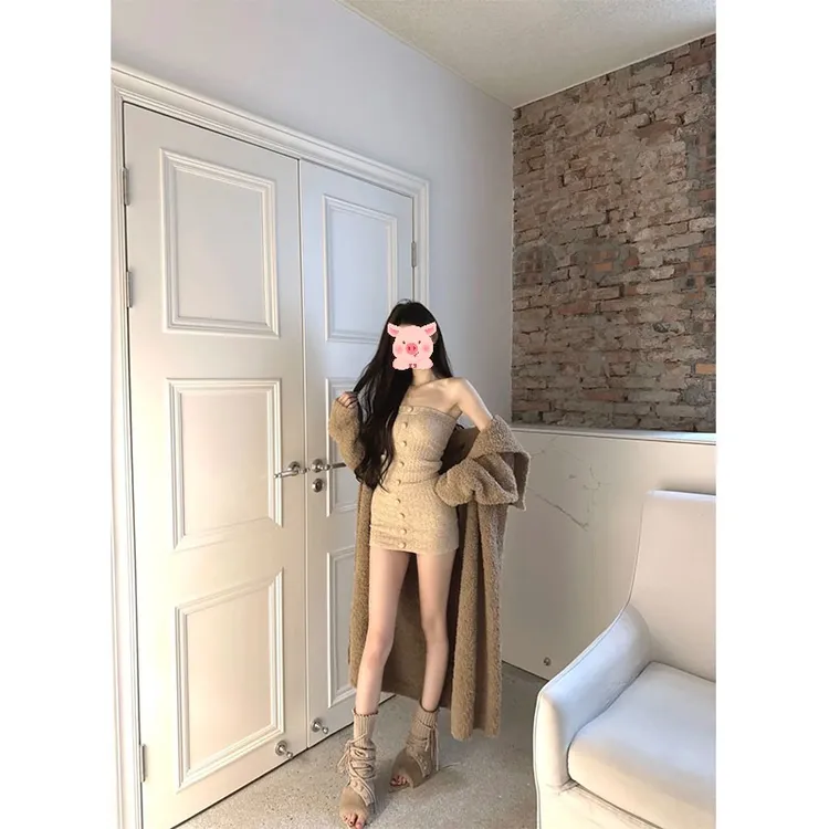 秋季韩系设计感御姐风修身显瘦宽松百搭外套上衣时尚收腰连衣裙女