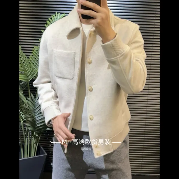 LP老钱风·羊毛混纺翻领夹克‖25早秋新款·轻奢系列BLN