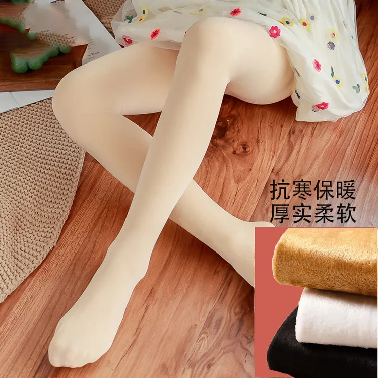 光腿神器女童肉色儿童连裤袜外穿打底裤袜加绒肤色丝袜加厚春秋冬
