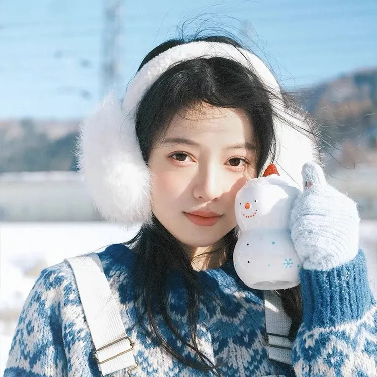 秋冬毛绒耳罩女可爱白色保暖防风耳捂耳包护耳百搭学生骑行耳套