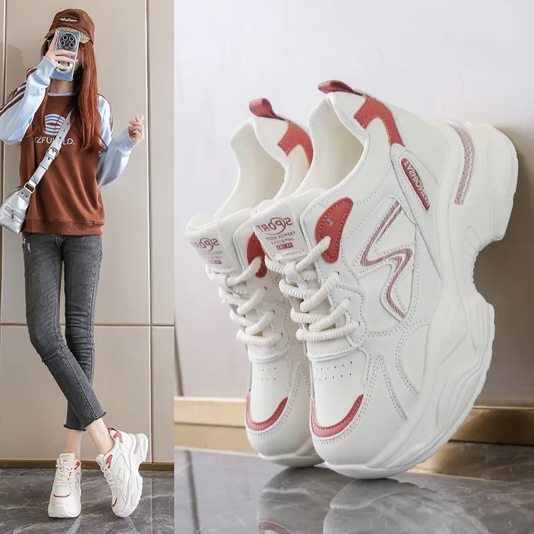 老爹鞋女显脚小2025新款鞋子厚底增高轻便女款运动鞋百搭休闲鞋