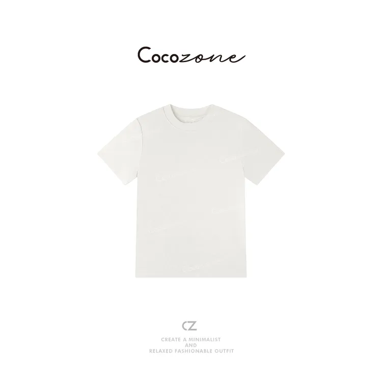 COCO ZONE 刘一一“经典T”早春简约纯色修身圆领短袖T恤ACD1A0034