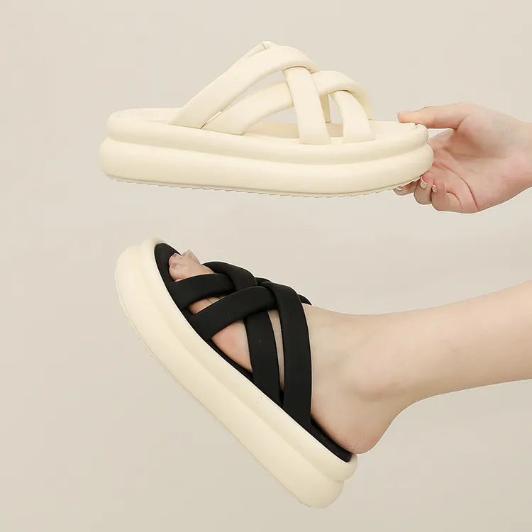 底拖鞋外穿2025夏季新款女士小香风凉拖休闲时尚百搭厚底半拖女