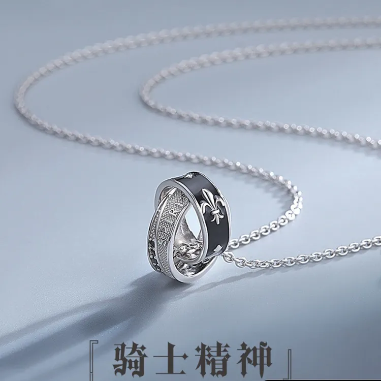 钛钢吊坠 项链男士小众高级感嘻哈个性吊坠1