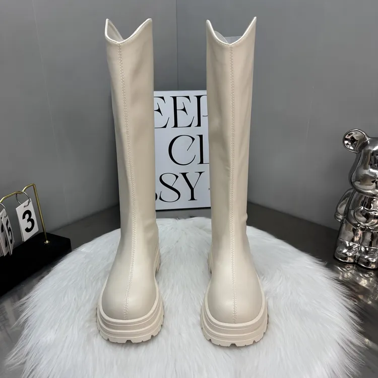 爆款时装靴女鞋甜辣千金风沙丘废土风城市机能风英伦风单里加绒靴