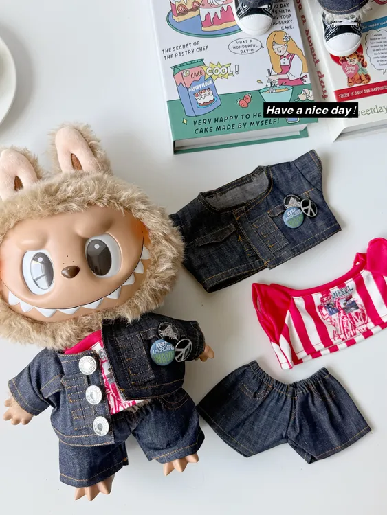 鹿晗同款中娃大夏黑皮大春可穿三件套不含娃