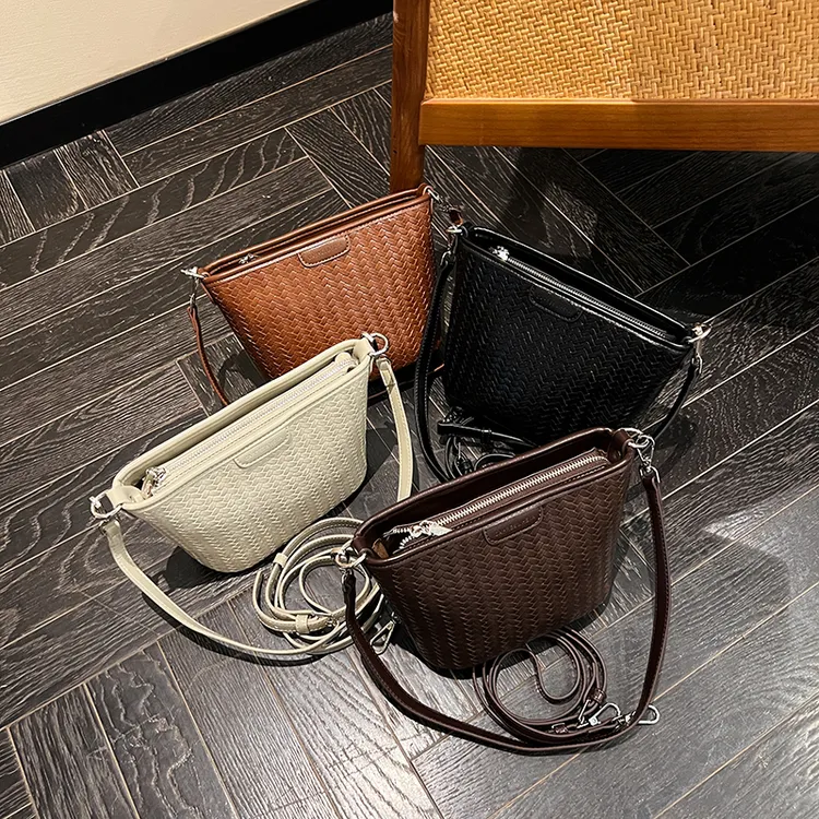 【焦糖暖意】小众元宝包2025韩版气质编织百搭休闲单肩腋下包斜挎包