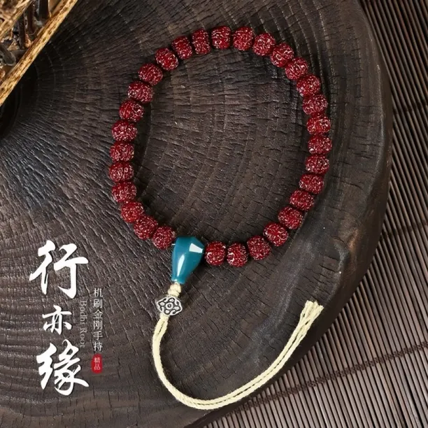 爆红小金刚机刷飞碟无相佛佛珠玉化文玩手串镂空爆肉五瓣抱树手串