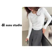 JS打底衫女秋冬新款毛衣圆领内搭别致针织衫上衣0969