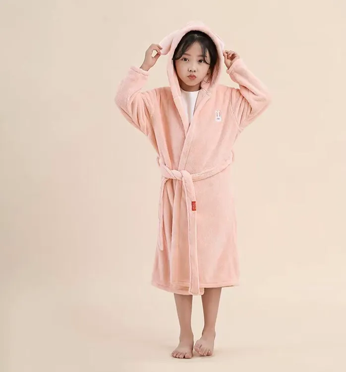10A抗菌亲肤柔软吸水速干宝宝家居服洗澡保暖斗篷浴巾儿童浴袍