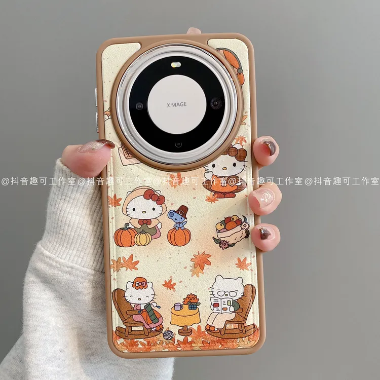 镜框鼓皮适用华为mate70pro/60/50/40/30苹果17promax手机壳潮KT