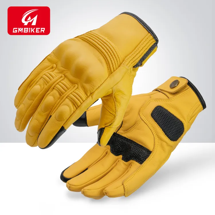 摩托车手套真皮羊皮防风防摔复古巡航哈雷摩旅骑行骑士机车装备秋