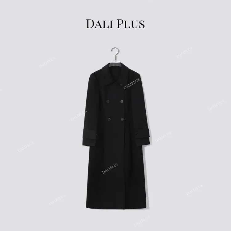 DALI PLUS“100高支澳毛” 双排扣双面呢大衣-D5SZ8159