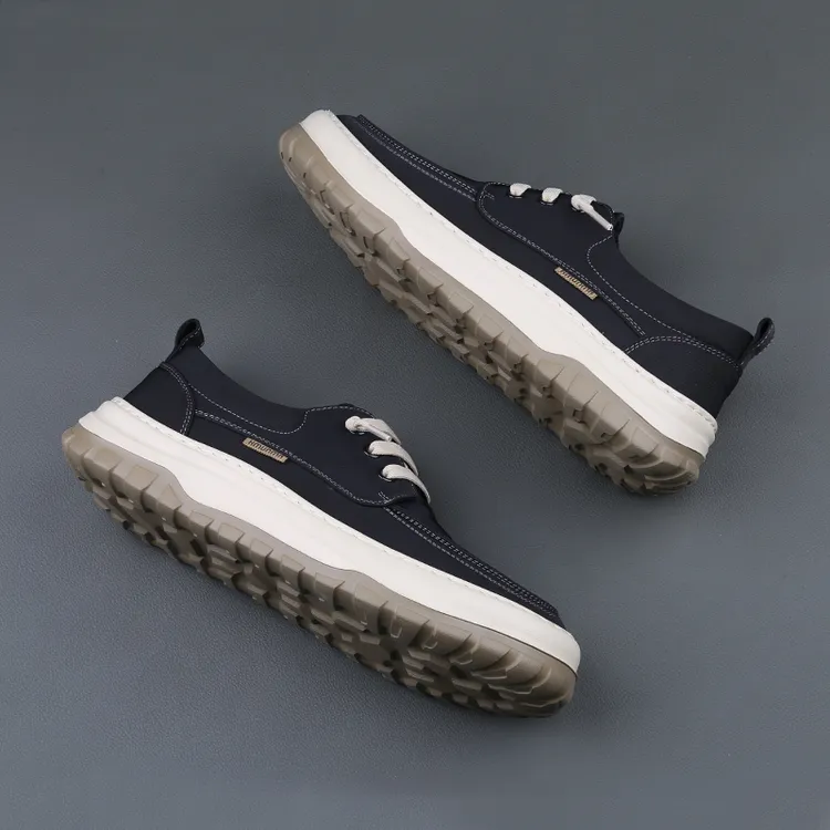 帆布鞋男韩版潮时尚休闲百搭舒适低帮夏季透气一脚套高端轻便布鞋