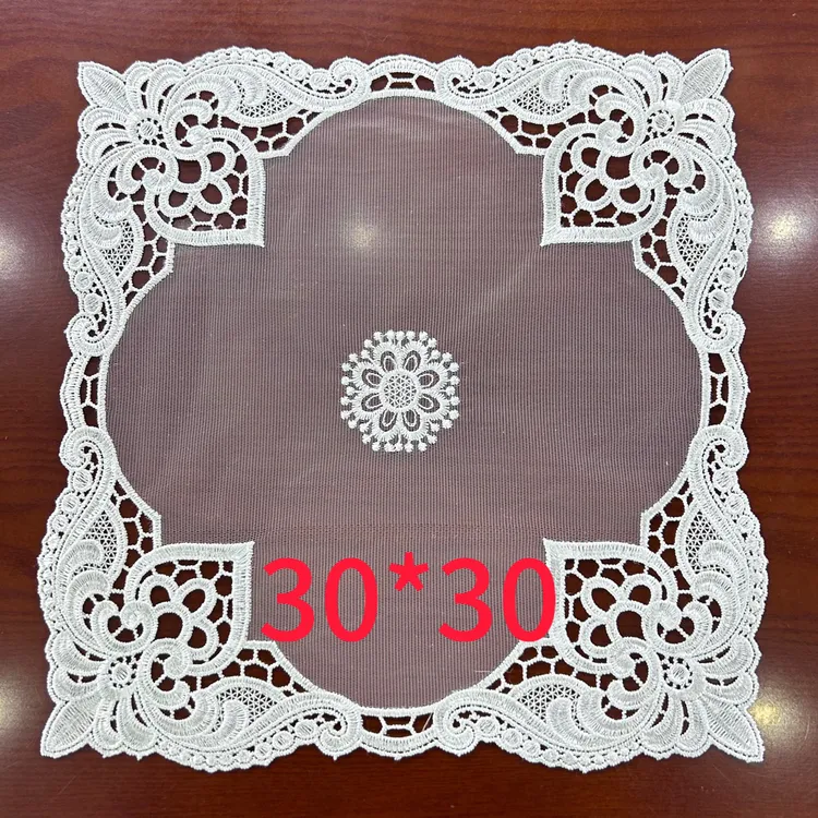 NAJIYA-5欧式蕾丝桌垫餐垫酒柜盖巾玻璃柜盖巾轻奢盘垫装饰垫盖巾